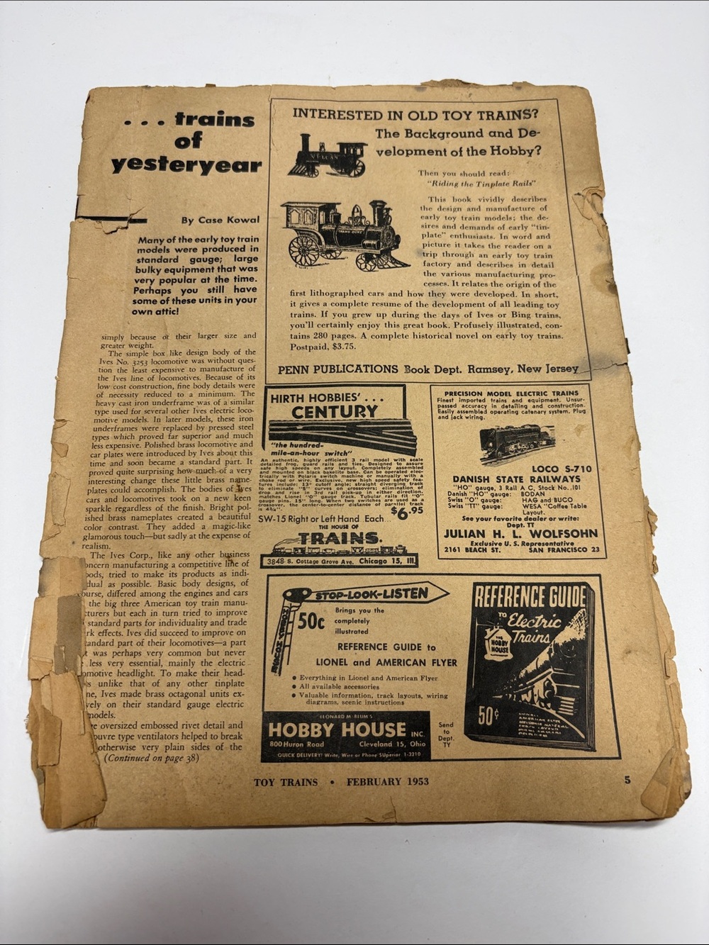 Toy Trains Magazine February 1953